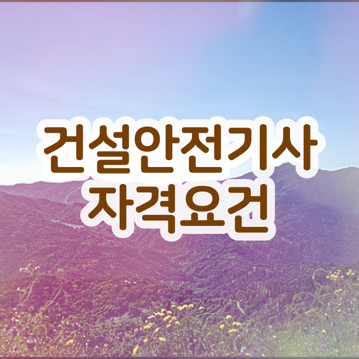  건설안전기사 필기요점정리  건설안전기사  정보 필요하시죠