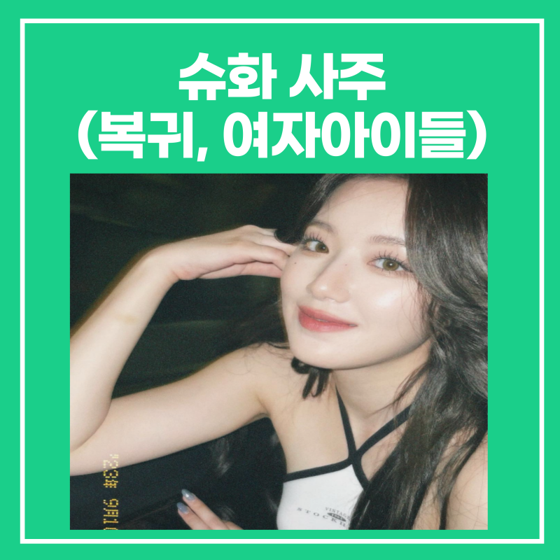 여자아이들 슈화 사주(활동중단발, 복귀, 대만 진백림 목격, MBTI INFP, 국적, 레전드)