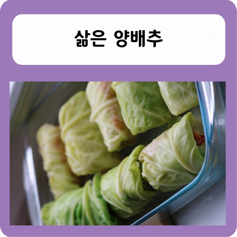 삶은 양배추 효능 7가지 : 생양배추와 차이점