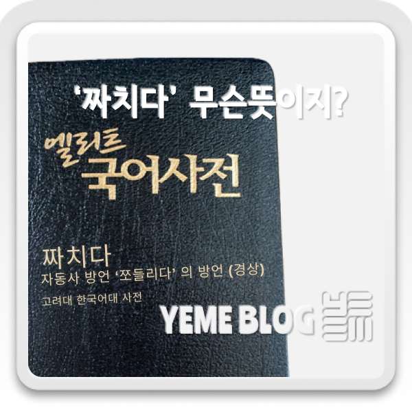  짜치다의 뜻