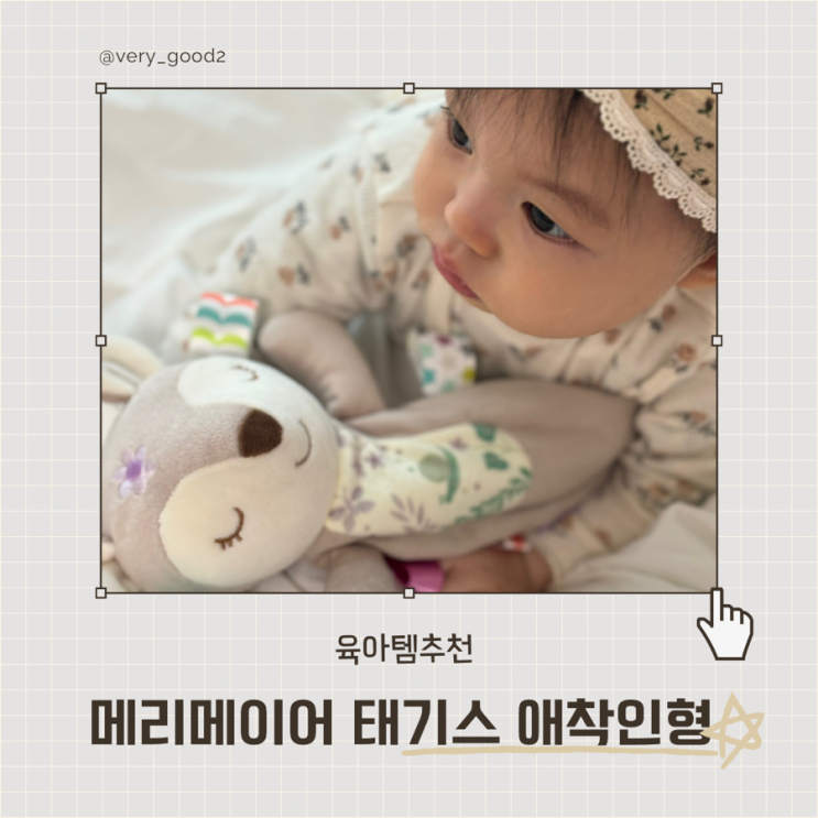  신생아 애착인형으로 추천하는 메리메이어 태기스