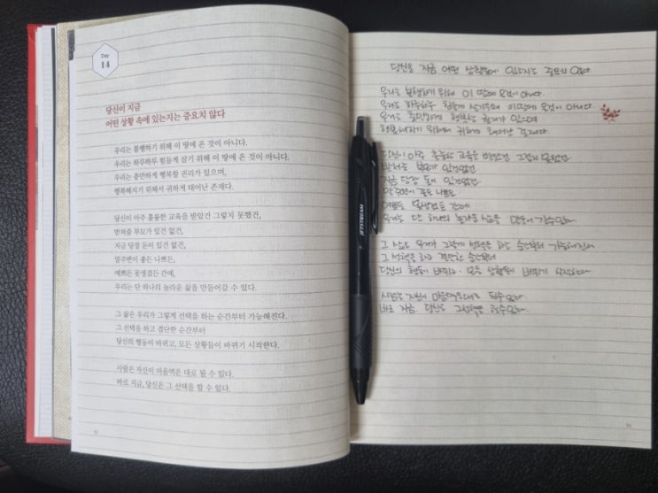  뜨나응 필사14 : 당신이 지금 어떤 상황속에 있는지는 중요치 않다