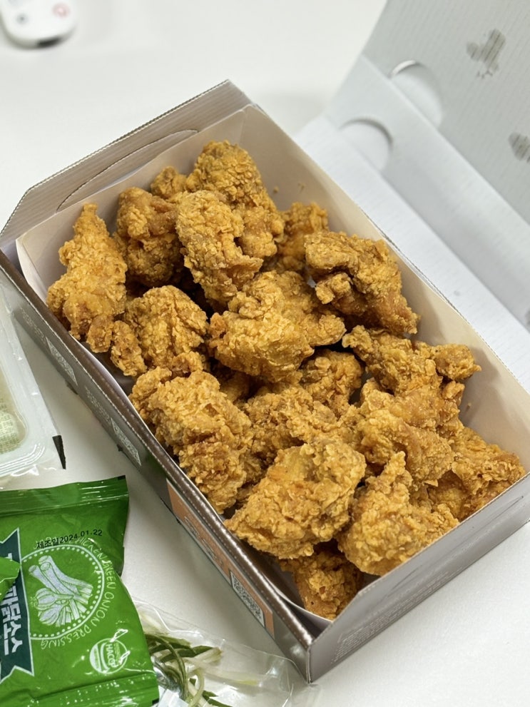  자담치킨 파닭순살치킨 배달 후기