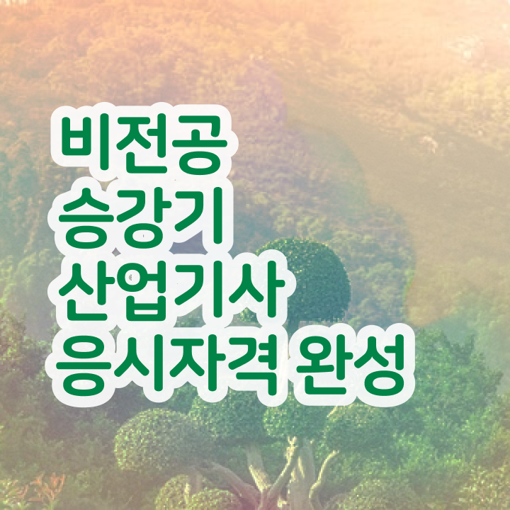  승강기산업기사 합격  승강기산업기사  자격증 취득