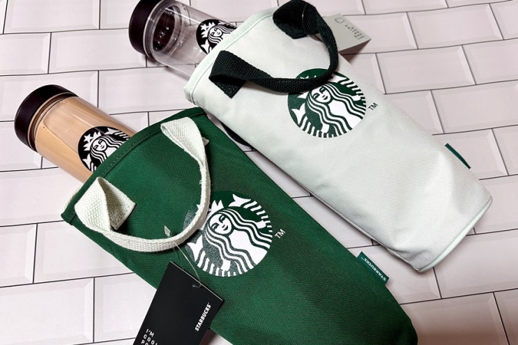  스타벅스 쿨링파우치 밀크티 보틀500ml 세트 구매후기