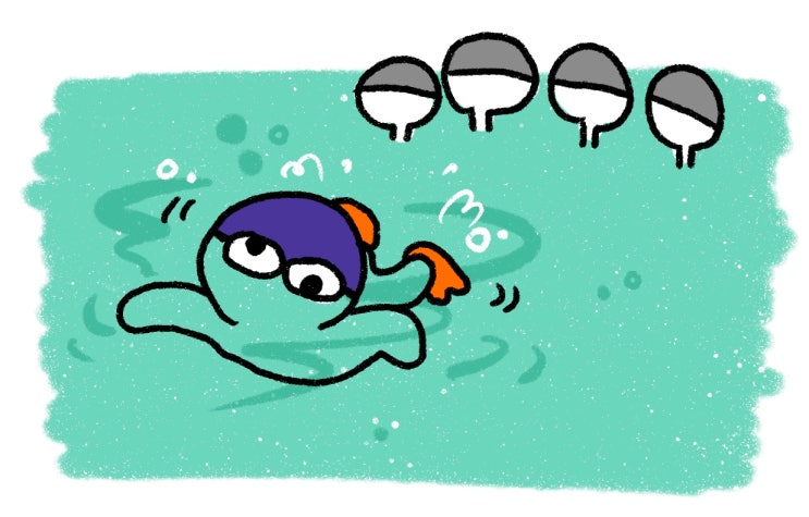  왕초보 햇병아리의 첫 수영 도전기 [24]첫 접영 기웃기웃, 벽차기 연습