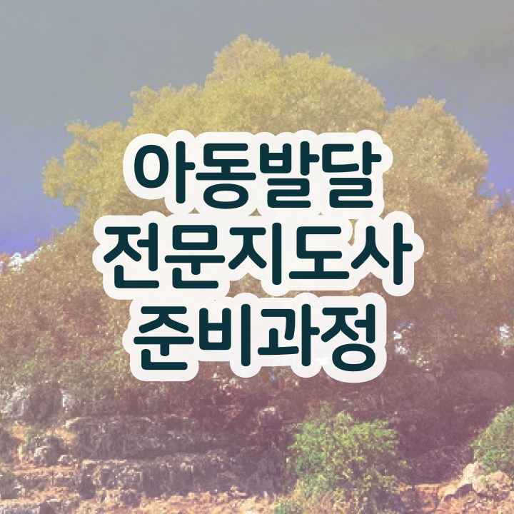  아동발달전문지도사 수업  아동발달전문지도사  여기부터 보고가세요