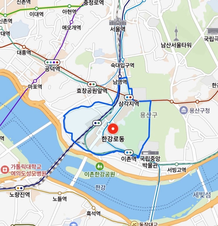  용산구 한강로동 아파트 실거래가 살펴보기