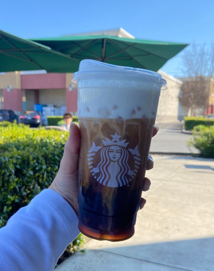  [Starbucks] 미국 스타벅스 신메뉴 피스타치오 크림 콜드브루 Pistachio Cream Cold Brew +  퍼피 컵(퍼푸치노) 먹방