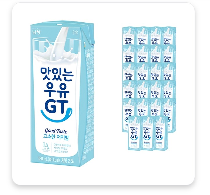  맛있는우유GT 고소한 저지방 멸균우유, 180ml, 24개