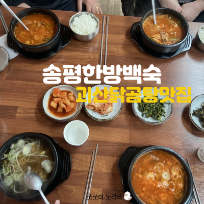 속리산맛집 - 충북괴산 송평한방백숙, 아이가 엄청 좋아하는 닭곰탕집