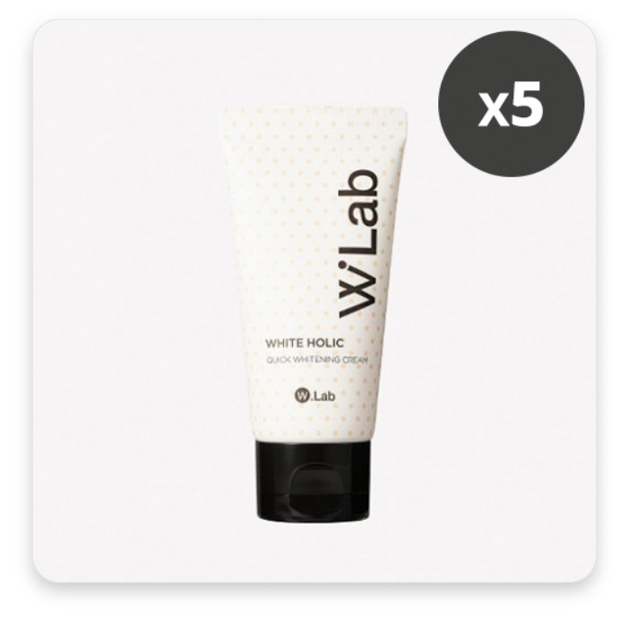  [더블유랩] 화이트홀릭 톤업 크림 50ml x 5개 (미백/주름개선 기능성) (업체별도 무료배송)
