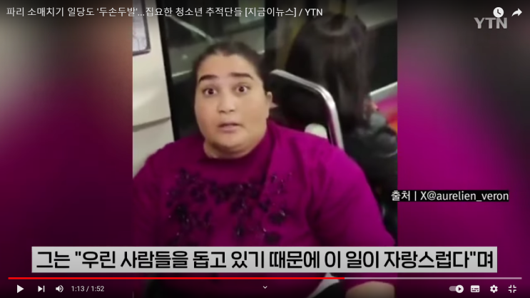  파리의 소매치기들은 현지인이 아닌 이런 인종