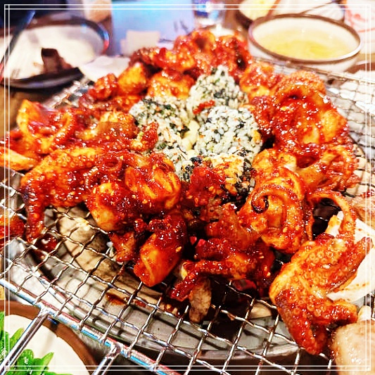  양재 서초 황재벌 맛집 탐방코너: 생방송투데이 숯불쭈꾸미볶음 그리고 직화쭈꾸미볶음 꼼장어 맛집