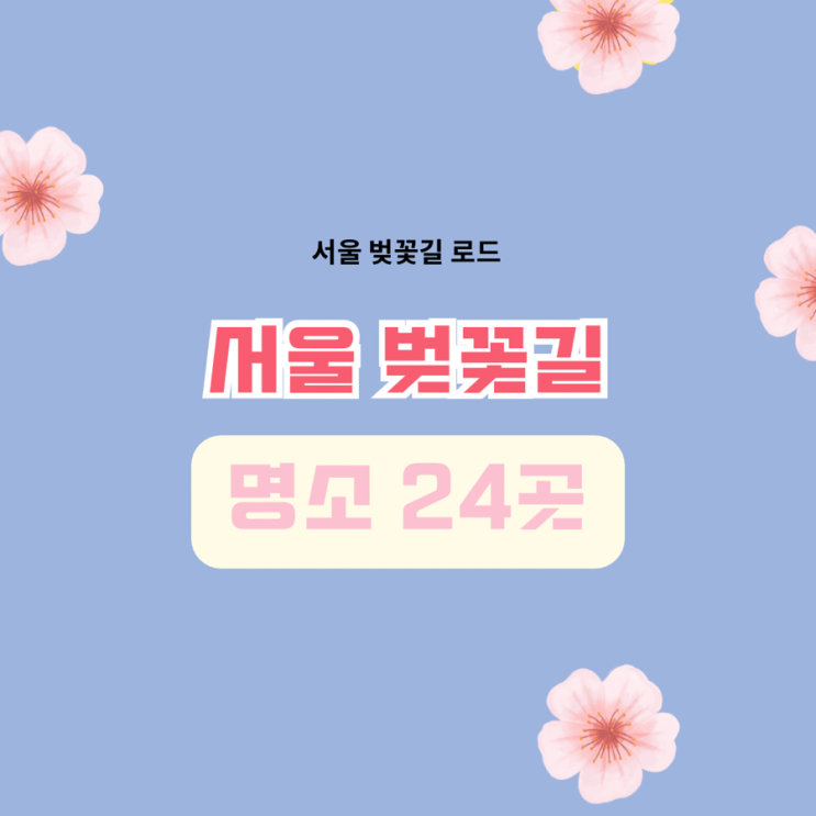  서울 벚꽃 명소 , 비밀스러운 길 24곳 공개