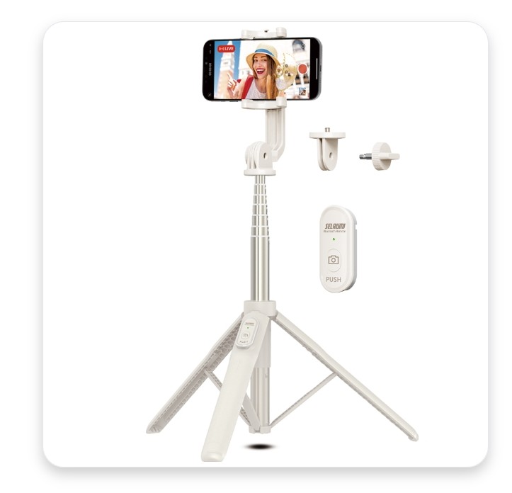 셀루미 155cm 롱레인지 무선 블루투스 올인원 삼각대 셀카봉, SEL-GT1550M(바닐라브론즈) 셀루미 155cm 롱레인지 무선 블루투스 올인원 삼각대 셀카봉, SEL-GT1550M(바닐라브론즈)