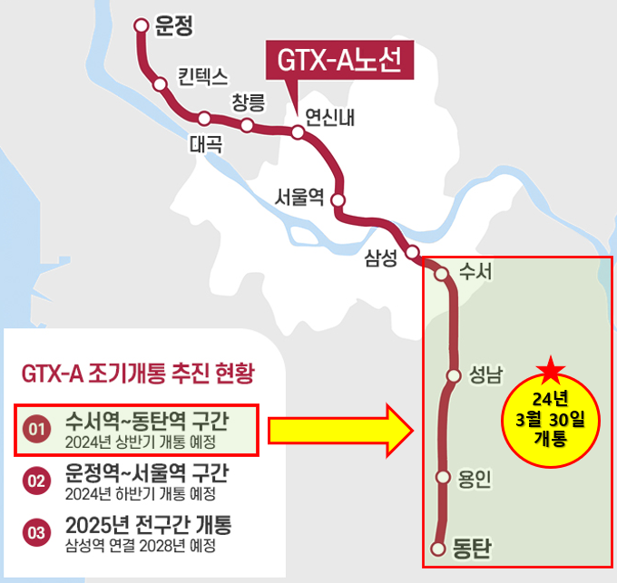 [24.03.22 부동산 뉴스] GTX-A (수서~동탄) 오는 30일 개통!