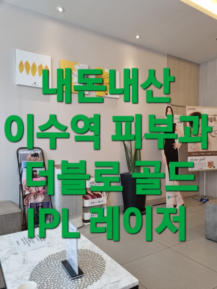  내돈내산 후기 이수역 피부과 더블로 골드 2회차 / IPL 1회차