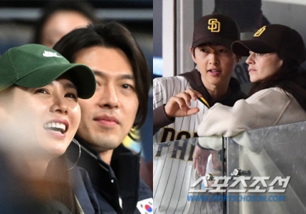 <b>현빈</b><b>손예진</b>→<b>송중기</b>케이티, 톱 부부의 첫 야구장 데이트... 
