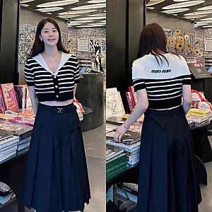한지혜 미우미우 세일러카라 캐시미어 니트 가디건 가격은?