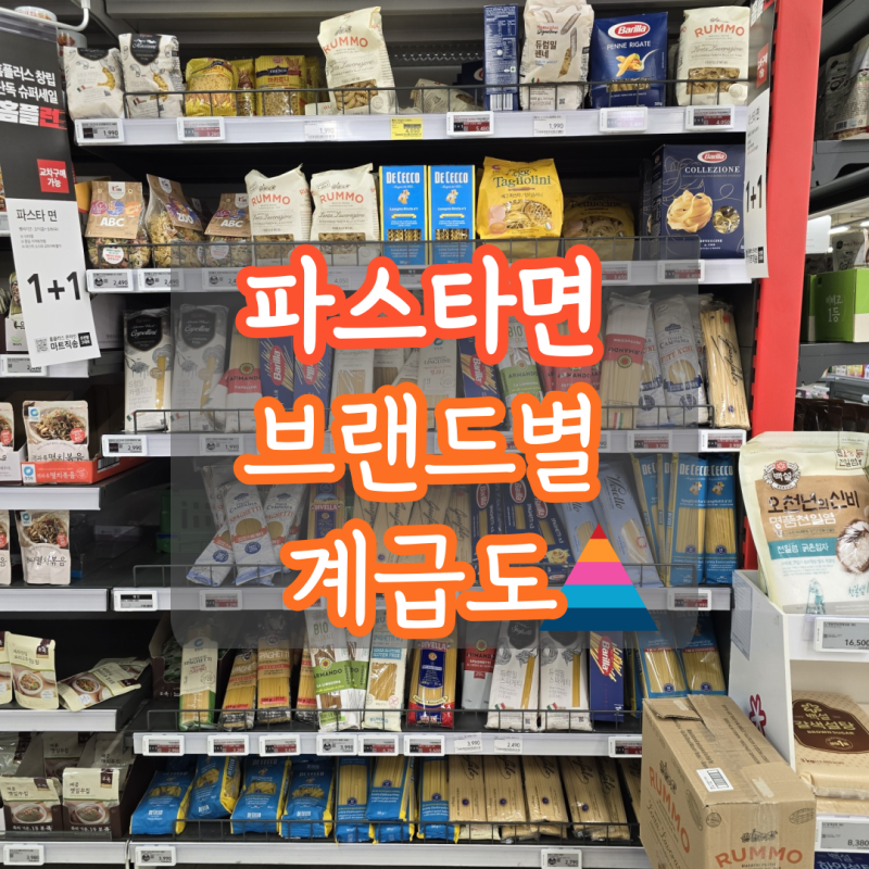 파스타면 브랜드별 계급도 / 파스타 면 인기순위 랭킹 (오뚜기/룸모/데체코 외)