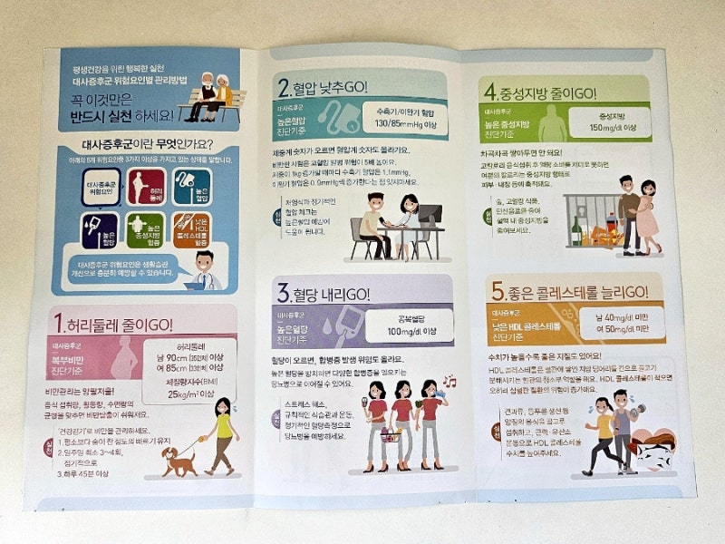대사증후군 안내문 위험요인 관리