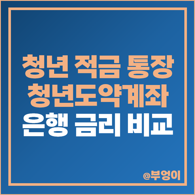 청년 적금 이자 높은 은행 금리 비교 청년도약계좌 통장 특판 추천 청년 적금 이자 높은 은행 금리 비교 청년도약계좌 통장 특판 추천
