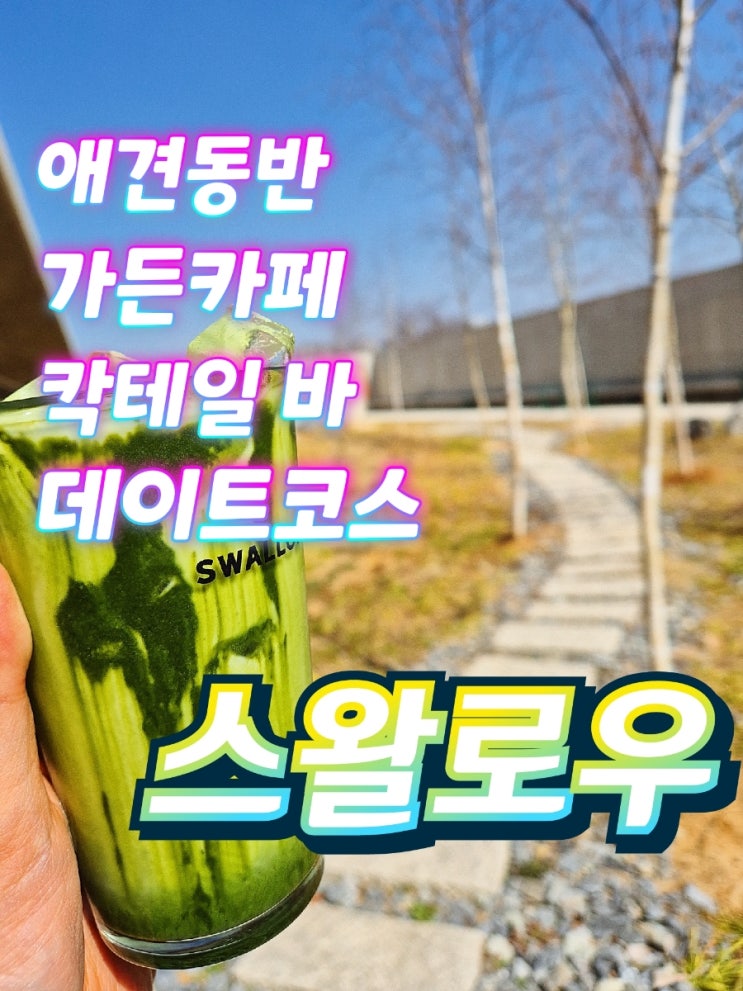  영종도데이트코스 애견동반카페 스왈로우 야외정원 칵테일
