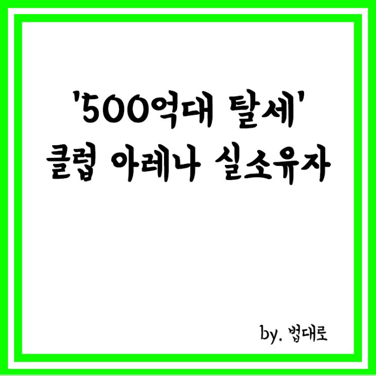  대법, '500억대 탈세' 클럽 아레나 前실소유주 징역 8년 확정