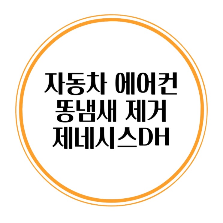  자동차에어컨똥냄새제거 제네시스DH