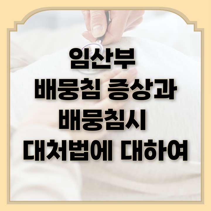  임산부 배뭉침 증상과 배뭉침시 대처법에 대하여