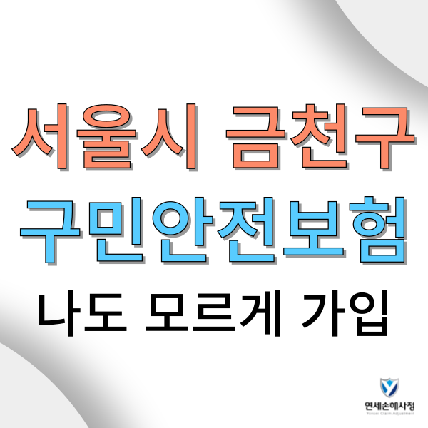 금천구 무료 구민안전보험 상해의료비 청구하세요