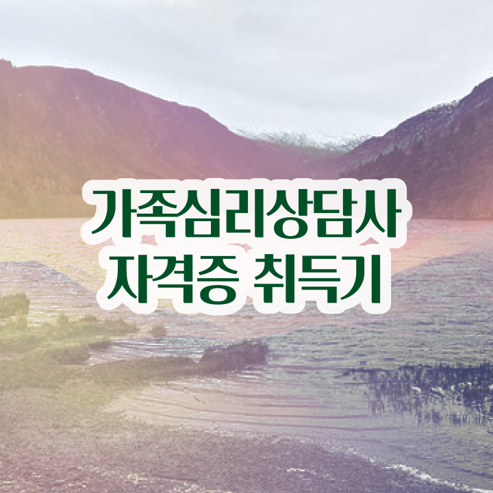  가족상담학  가족심리상담사