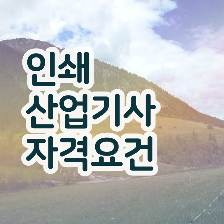  인쇄산업기사 합격률  인쇄산업기사  이것만 보세요