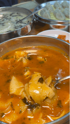 울산매운수제비맛집 성남동 강변매운수제비