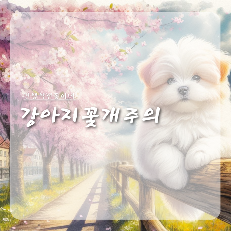  강아지 산책 꽃개 사진 주의할 꽃종류