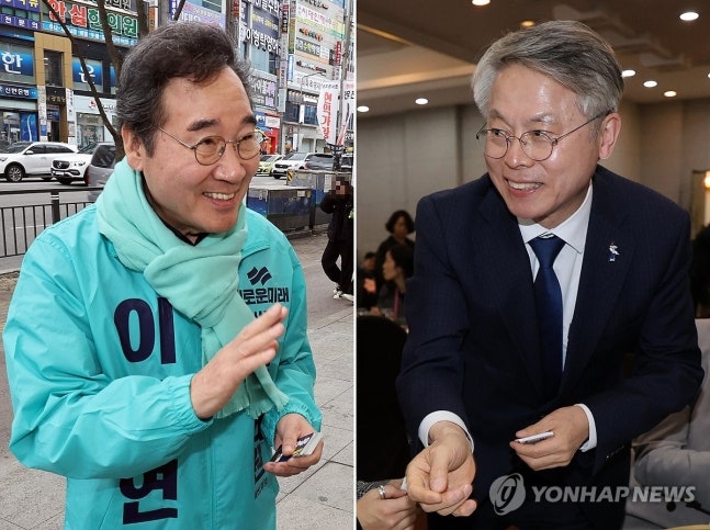 광주 광산구 을 여론조사 이낙연 당선 가능성 민형배에 크게 밀려.