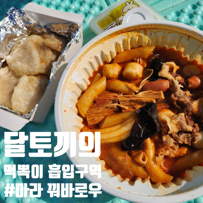  달토끼의 떡볶이 흡입구역 공릉점 마라떡볶이 꿔바로우 세트 메뉴 포장 후기