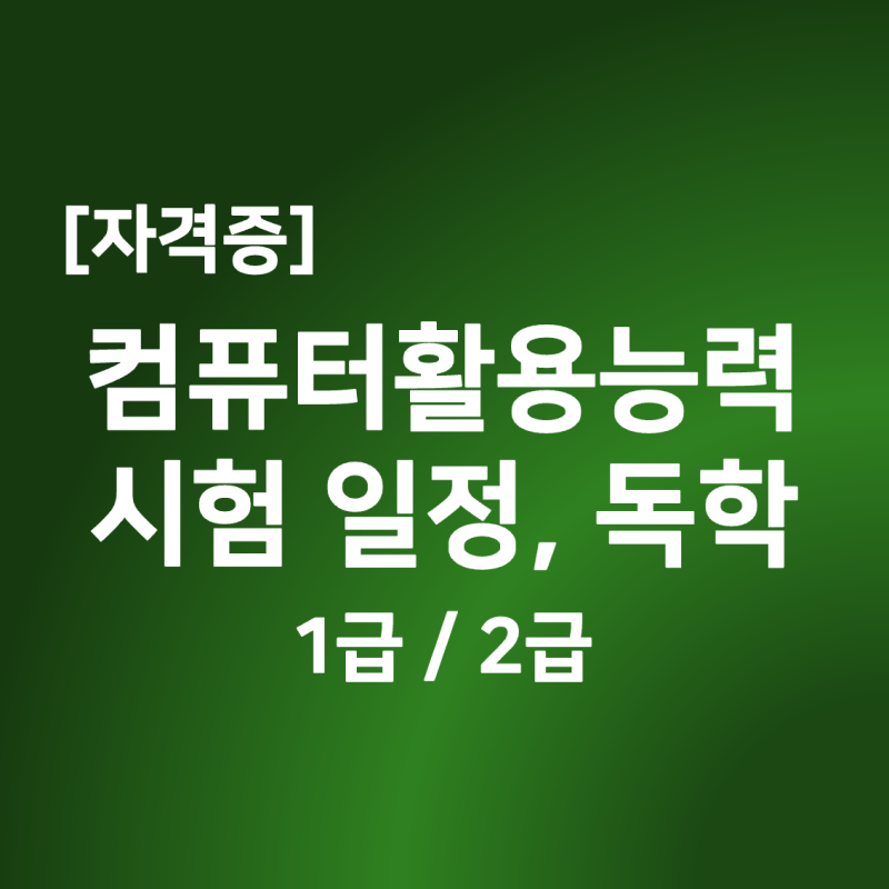 컴활 2급 필기 시험 일정, 실기, 독학, 인강, 요약 (컴퓨터활용능력 자격증) : 네이버 블로그