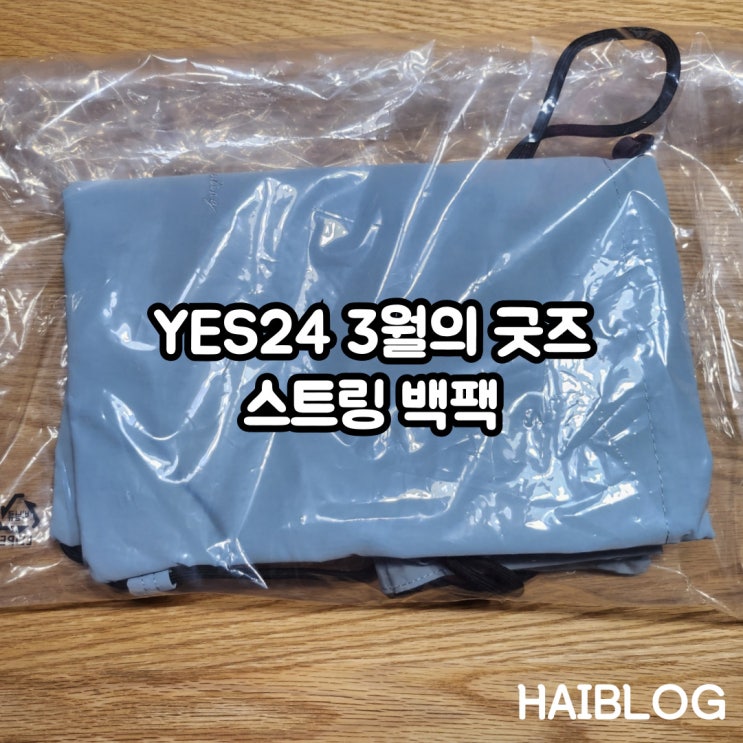 YES24 3월의 굿즈 사은품 스트링 소라색 백팩 찐 후기