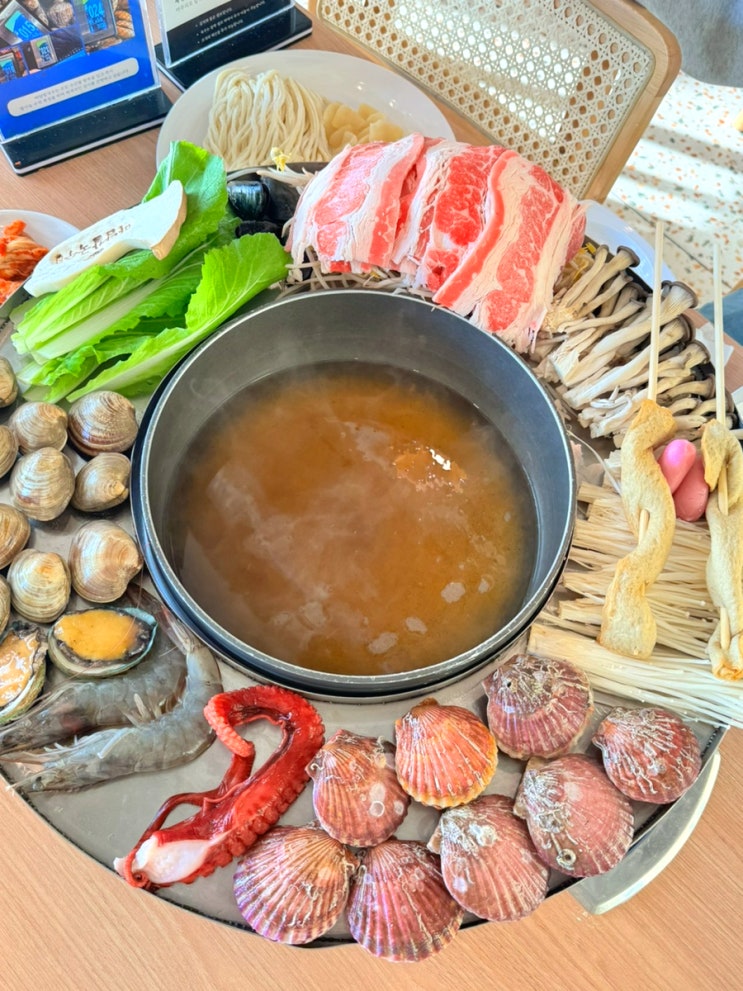  오이도 칼국수 맛집 이색적인 샤브샤브st 바담 칼국수
