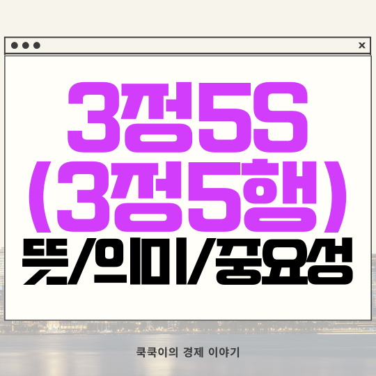 3정5S 뜻 3정5행 의미 중요성