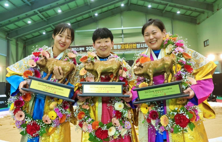 <b>최다혜</b>·<b>이재하</b>·김다혜, 평창오대산천장사<b>씨름대회</b> 장사 등극