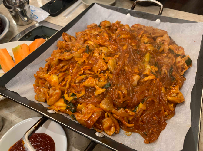  서울시 중랑구 동부시장 울타리곱장(야채곱창, 오돌뼈, 무뼈닭발, 치즈계란말이, 볶음밥)