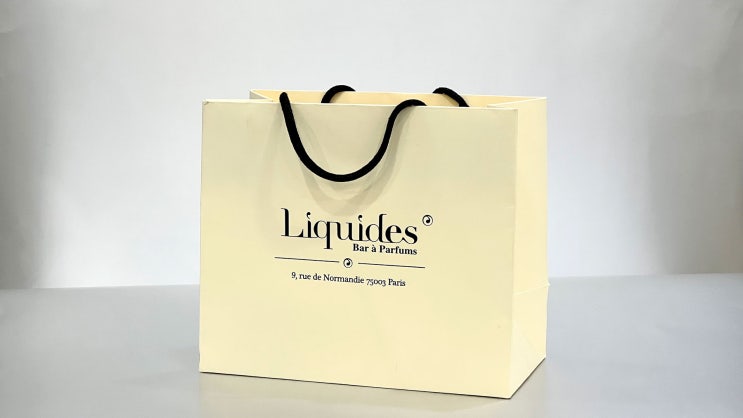  리퀴드퍼퓸바 쇼핑백, Liquides Bar a Parfums, 쇼핑백, 제작, 친환경, 브랜드 패키지, FSC, 쇼핑백 제조