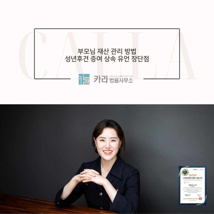  부모님 재산 관리 방법 성년후견 증여 상속 유언 장단점
