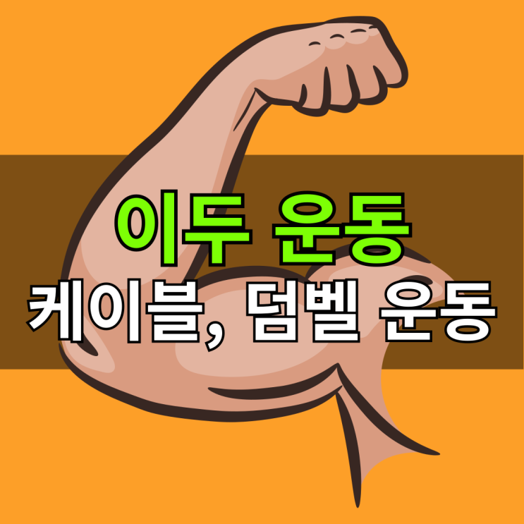  케이블 덤벨 여자 남자 이두운동 운동 방법