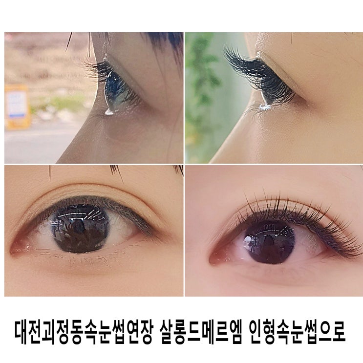  대전괴정동속눈썹연장 살롱드메르엠 인형속눈썹으로