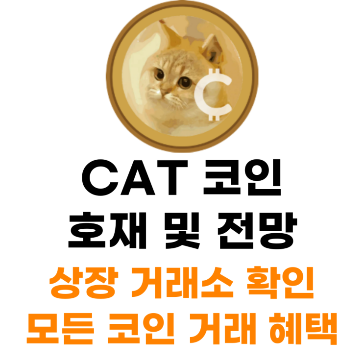 Cat 코인 상장 거래소 사는 법 총정리