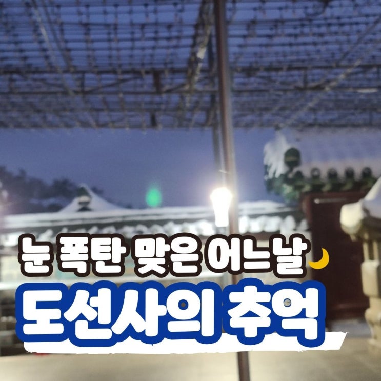  눈 내린 어느날 갑자기 방문한 도선사